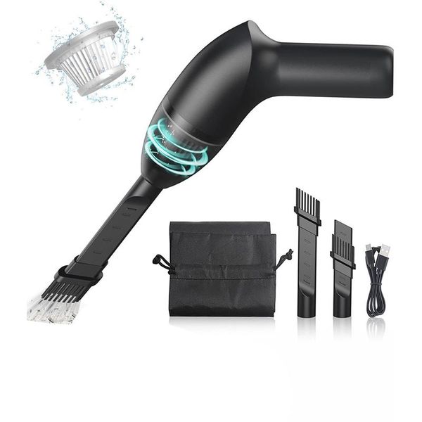 

vacuum cleaners keyboard cleaner suitable for desk, handheld cordless computer charging (with led light), used cleaning hair