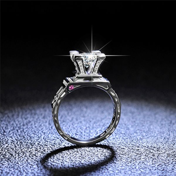 

excellent cut diamond test passed d color white moissanite romantic paris ring silver 925 party jewelry, Slivery;golden