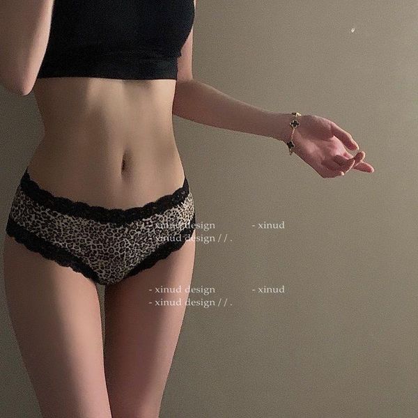 

women's panties no trace underwear female low waist lace edge bow knot thin girl briefs ice silk breathable, Black;pink