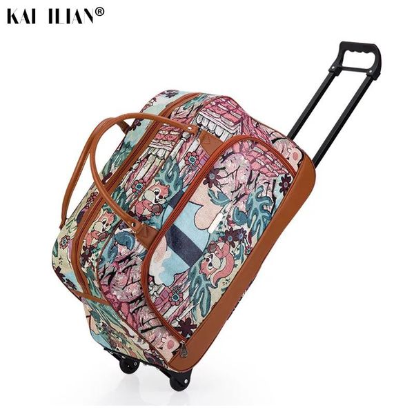 

suitcases 24'' travel bag trolley suitcase on wheels carry-ons rolling luggage women hand big concise fashion bags