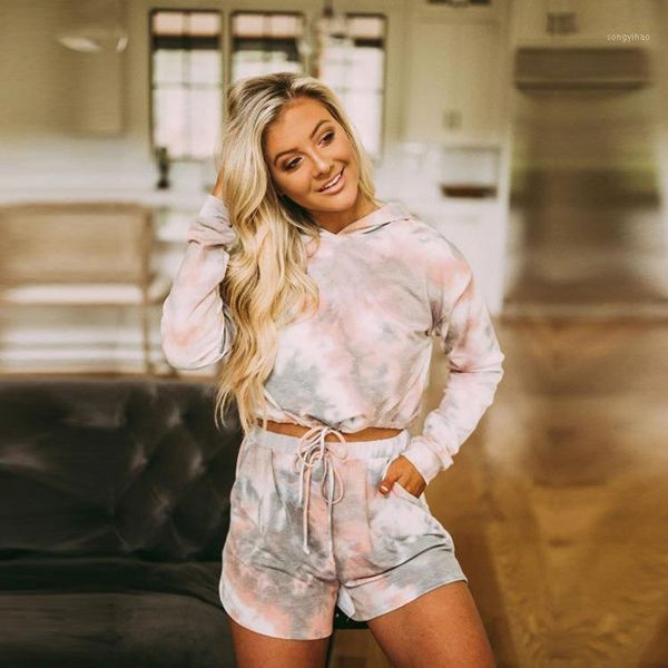 

women's tracksuits 2021 summer european and american fashion casual suit shorts long-sleeved clothing, Gray