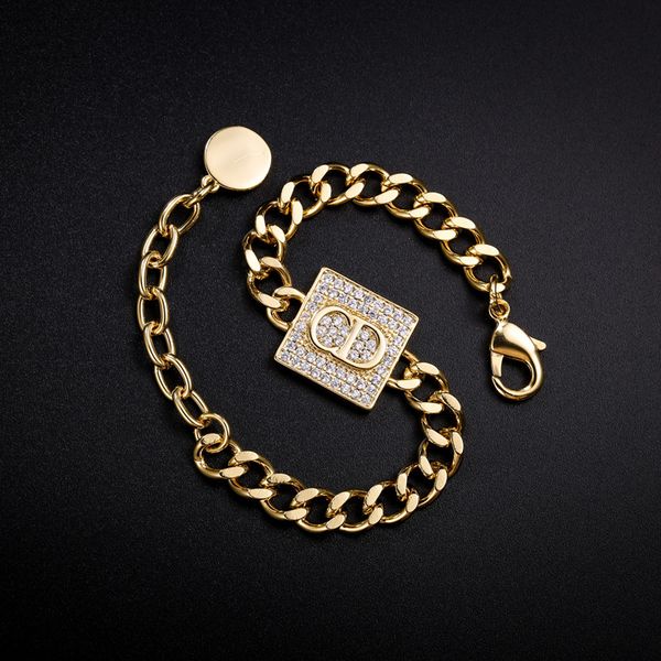 

design jewelry / sifang full diamond bracelet, Golden;silver