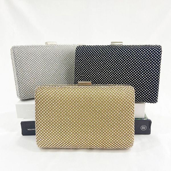 

gold crystal clutch women luxury fashion 2021 glitter wedding evening bag small square chain purses and handbags