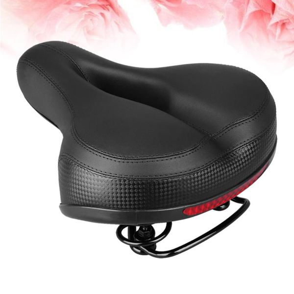 

bike saddles mtb saddle thick sponge absorbing seat cycling with reflective sticker accessories (blac