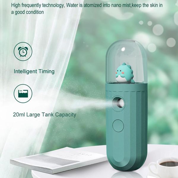

humidifiers skin facial care electric vaporizer mini rechargeable portable nano mist spray air humidifier cute bear oil burner for good date