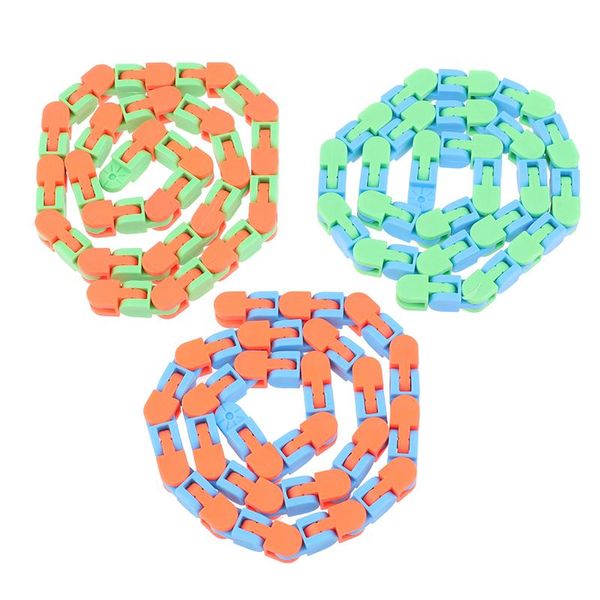 

dhl wacky tracks snap and click fidget toys kids autism snake puzzles classic sensory toy
