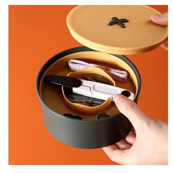 

other arts and crafts 1set travel sewing box kit thread stitches knitting needles toolkit cloth buttons craft scissor home organizer gh1081
