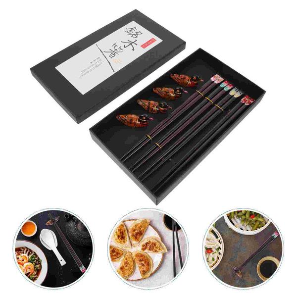 

chopsticks 1 set portable wooden cutlery japanese style