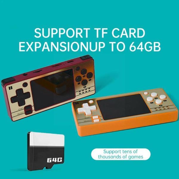 

portable game players mini open source 2.4 inch oca full fit ips screen handheld ps1 gifts children's console retro