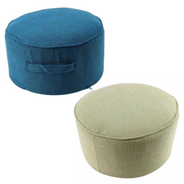 

cushion/decorative pillow 2 pcs round high strength sponge seat cushion tatami meditation yoga mat chair cushions, light green & blue