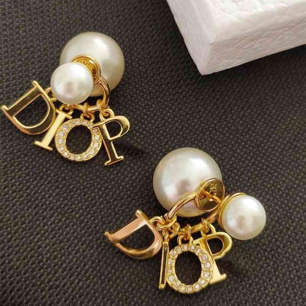 

special offer 75%off outlet new letter pearl earrings for women, Silver