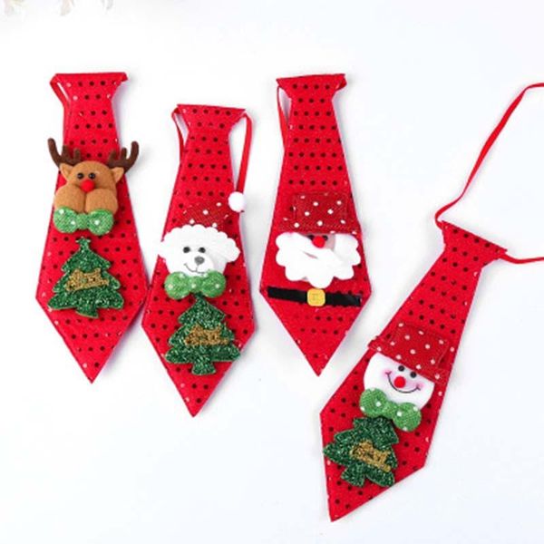 

christmas santa claus snowman elk ties for children decor funny festival rave gifts decorations party decoration