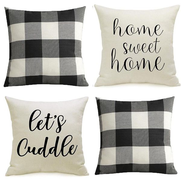 

cushion/decorative pillow 4pcs cushion cover autumn decoration for living room bedding decor funda cojin 45*45 kussenhoes housewarming gift