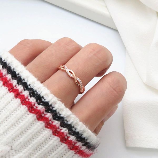 

wedding rings gold color twist classical for women girls fashion jewelry simple delicate finger bijoux, Slivery;golden