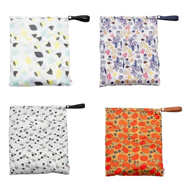 

diaper bags waterproof travel printed reusable bag nappy baby fabric small mask cloth with zip wet stroller menstrual
