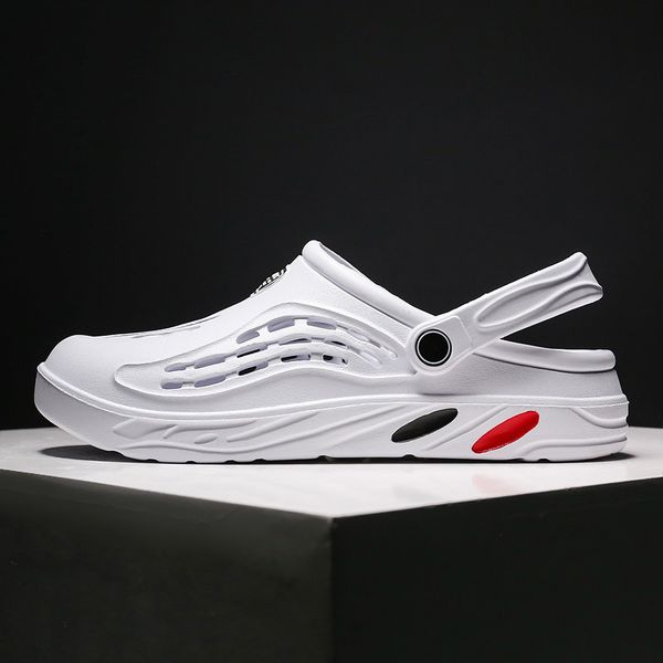 

sell well soft bottom sandals lady gentlemen breathable luxurys designers sandy beach hole shoes flip flops big size 36-45, Black