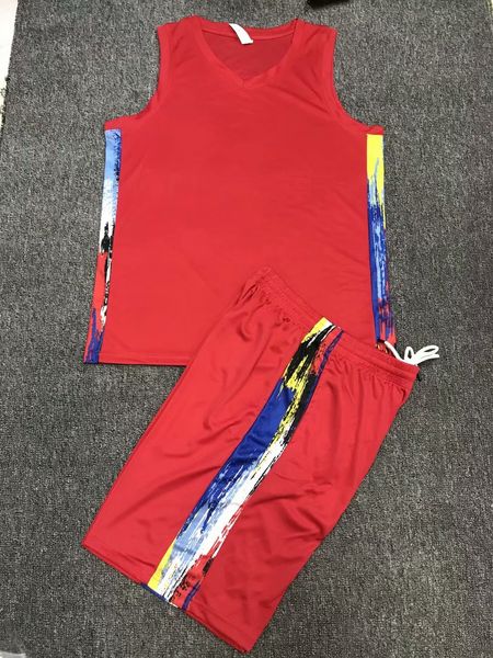 

number835#15 asian size light board men's basketball uniform blue orange white gray jersey 2021 outdoor clothing 20 21 22 product, Black;red