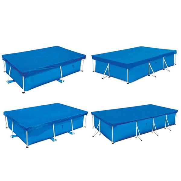 

pool & accessories swimming cover waterproof rainproof dust tarpaulin with wear-resistant rope suitable for square pools