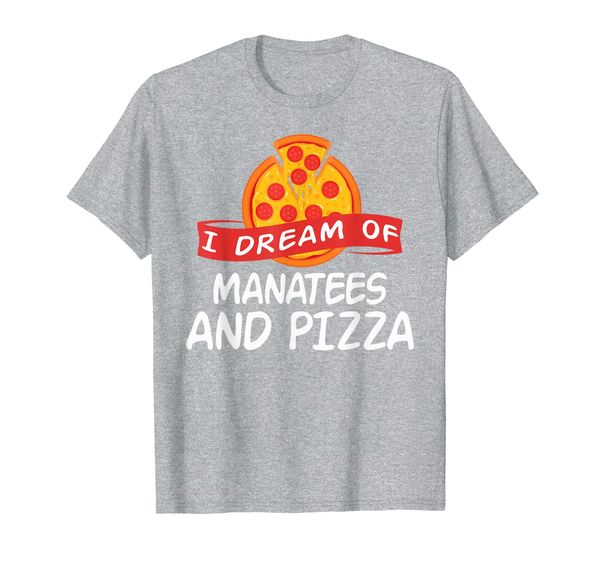 

i dream of manatees and pizza manatee t-shirt, White;black