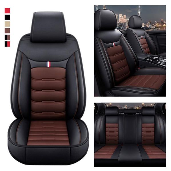 

car seat covers universal for fusion sport 2007-2021 all weather leatherette cover airbag compatible waterproof 5seat