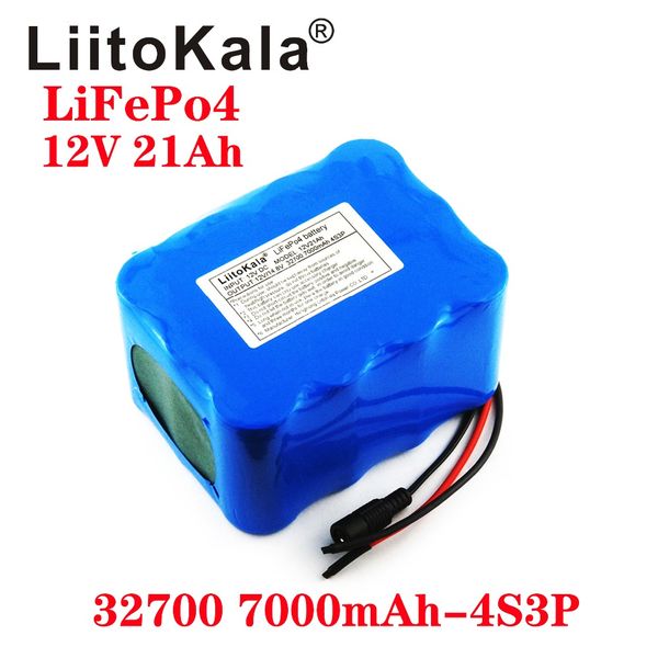 

liitokala 32700 lifepo4 battery pack 4s3p 12.8v 21ah with 4s 20a maximum 60a balanced bms for electric boat uninterrupted power