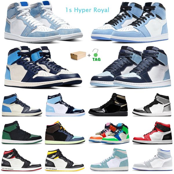 

basketball shoes 1s high hyper royal 1 university blue mens trainers silver toe baroque brown volt gold dark mocha obsidian sports sneakers