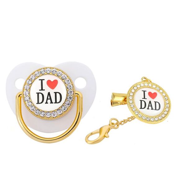 

love dad series baby pacifier play mouth pacifiers#
