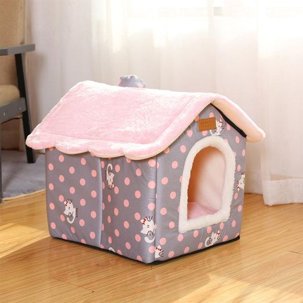 

cat beds & furniture washable house cozy pet bed foldable sleeping all seasons universal winter warm supplies litter