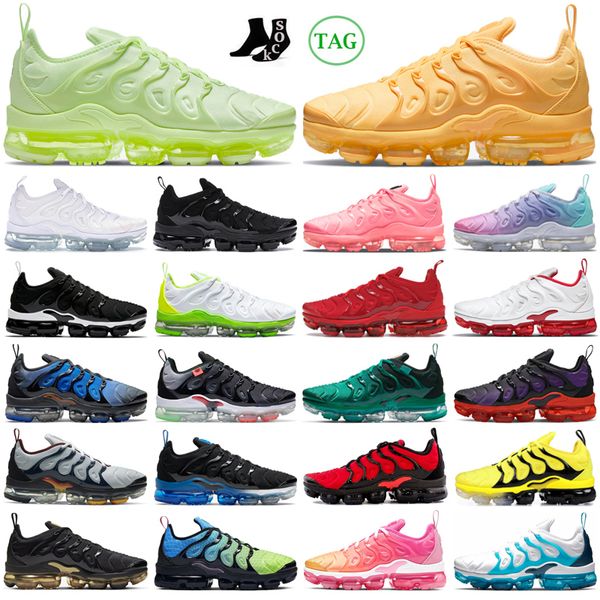 

2022 tn plus running shoes for men women triple black white rough green cherry atlanta hyper blue light bone mens trainers outdoor sport sne