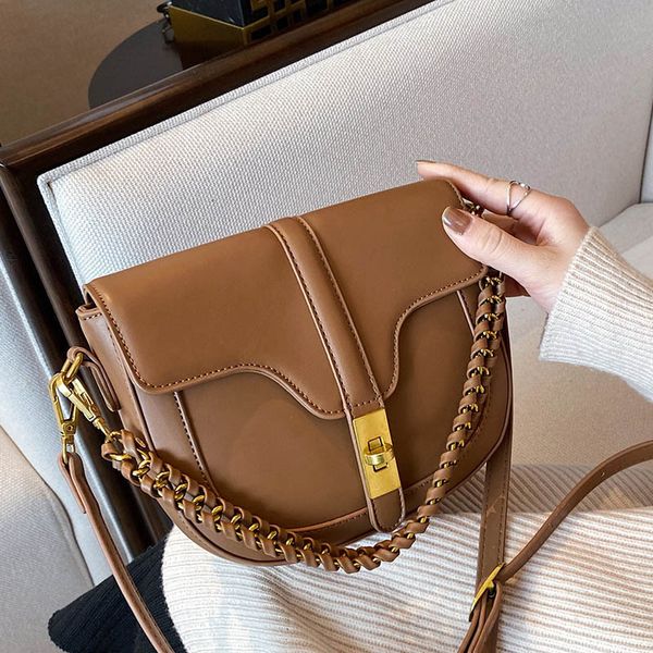 

daily bagwoman classic satchel vintage saddle bags for women flap shoulder bag fashion leather crossbody bag woven straps shoulder purse