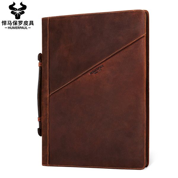 

ipad leather protective case crazy horse leather handbag busins flat computer bag