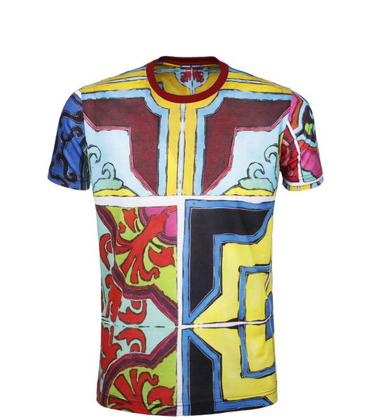 

floral print mens t shirts new fashion short sleeve shirt brand o-neck fitness -shirt shirt homme euro size, Gray;blue
