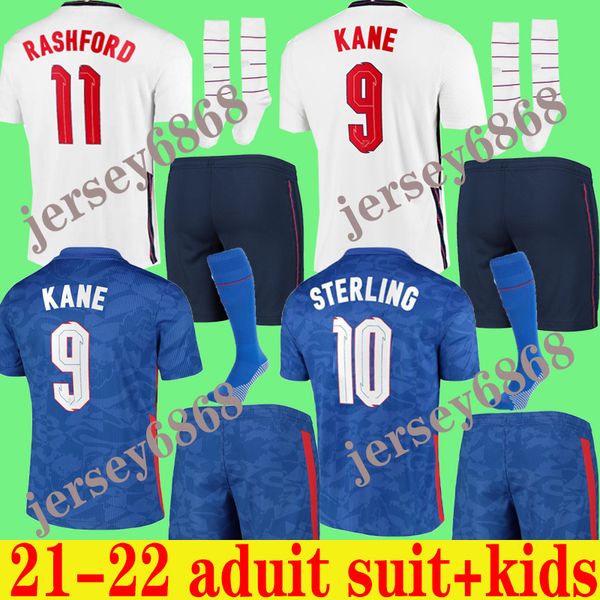 

soccer jersey 2021 home away sterling kane rashford sancho mount abraham dele kids kit men 20 21 football shirt, Black
