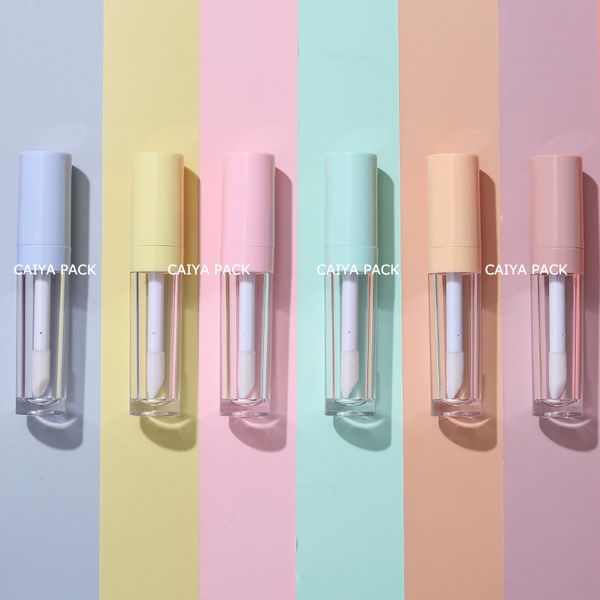 

9ml big fat wand empty pink white lip gloss containers clear plastic makeup bottle lip glaze tubes brush tip liquid lipstick lipgloss packag