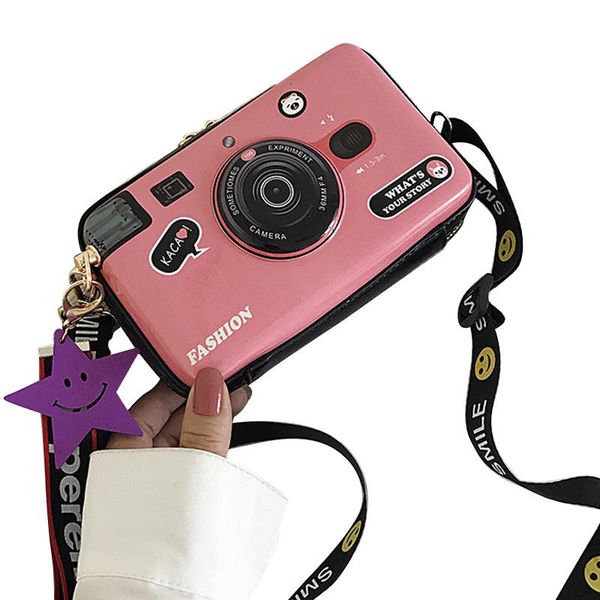 

broadband camera messenger bags sweet lady motorcycle summer shoulder square sling cross body wallet handbag