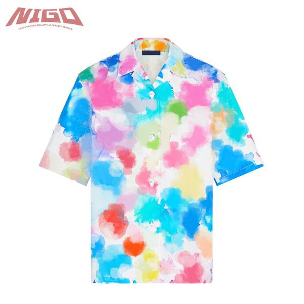 

men's polos nigo  21ss short sleeve shirt tee #nigo655a, White;black