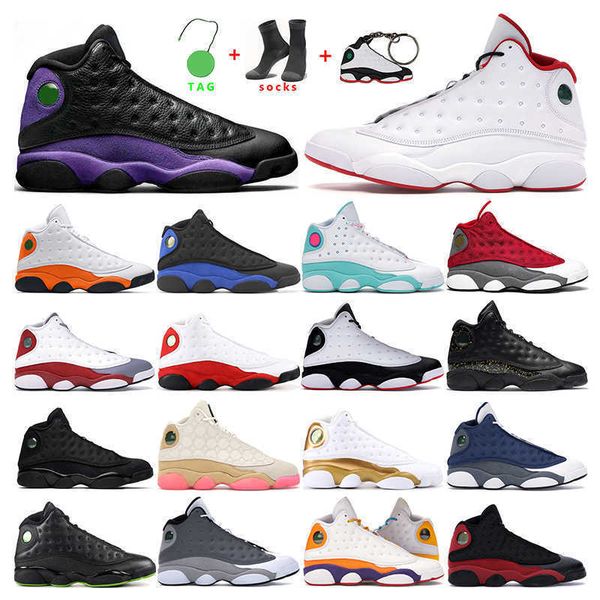 

2021 mens basketball shoes 13s jumpman 13 women court purple red flint hyper royal starfish black cat men trainer sport sneaker