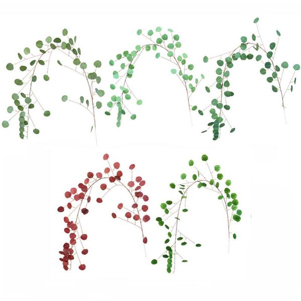 

decorative flowers & wreaths 1.70m artificial plants green eucalyptus leaves hanging rattan wedding party home plant wall vine decoration