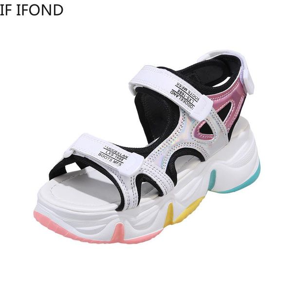

dress shoes if ifond hollow out outdoor cool platform beach summer woman open-toed women sandals comfortable light leisure high heels, Black