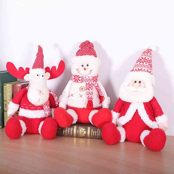 

christmas creative sitting santa claus doll elk plush toy diy decorative small gift