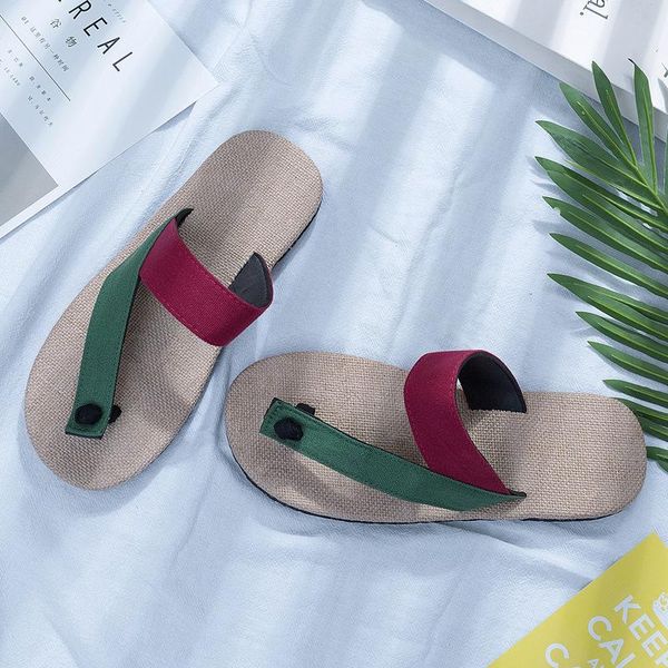 

slippers thick soled beach fashion flip flops for men leisure concise outside narrow band sewing mixed colors summer shoes, Black