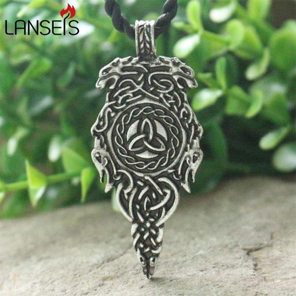 

pendant necklaces lanseis 10pcs viking symbol celt wolf necklace, Silver