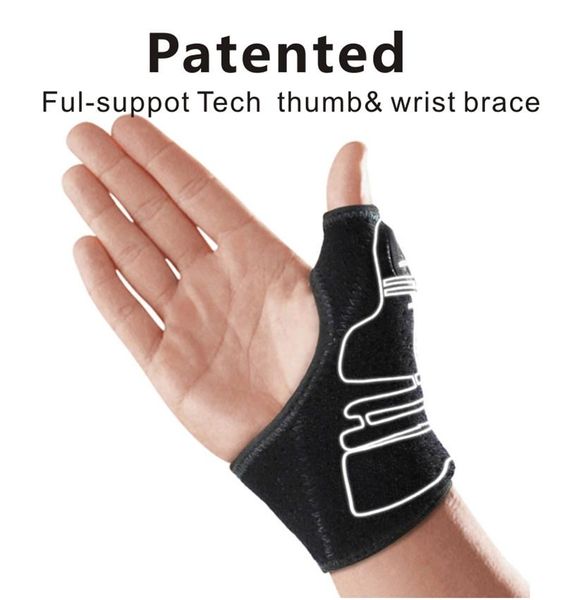 

wrist support ful-support tech thumb & brace protector sm-202, Black;red