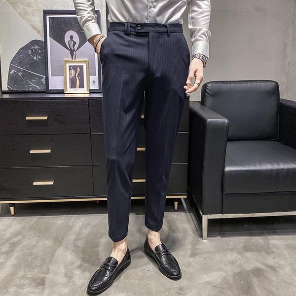 

men's suits & blazers casual suit winter pants, White;black