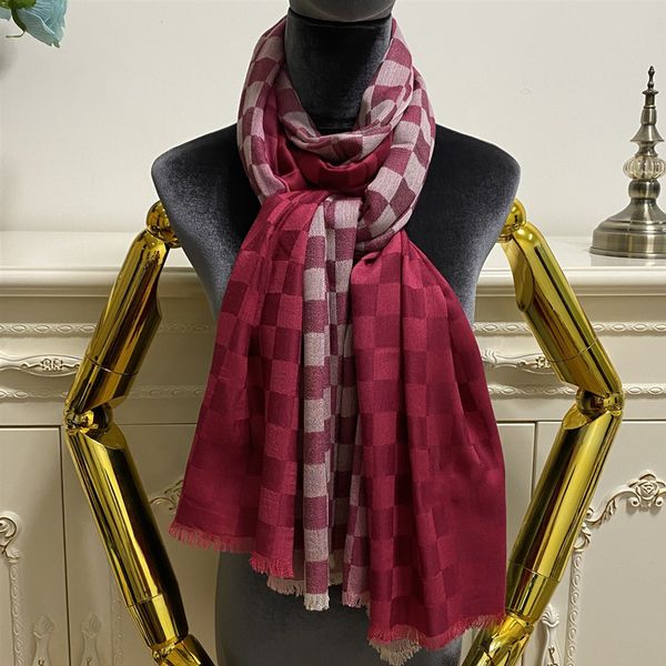 

women's scarf double sided good quality cashmere material embroidery letters gradient pattern long scarves pashimna shaw size 200cm -82, Blue;gray