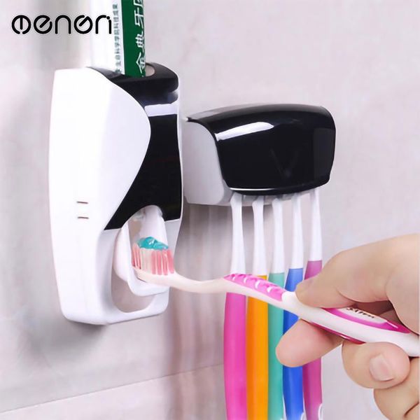 

automatic toothpaste squeezing device lazy storage non-marking hook sticking lf71048 toothbrush holders