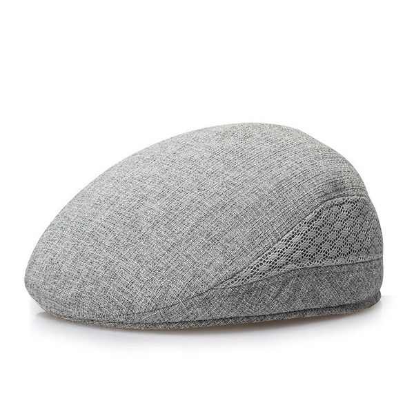 

visors men fashion middle-aged men's spring and summer linen old man outdoor sports leisure duck tongue forward cap, Blue;gray