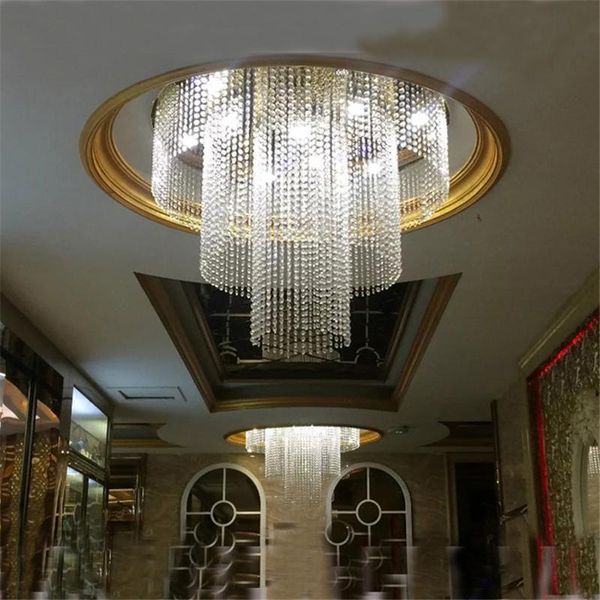 

ceiling lights 3 layers crystal lamp modern plafonnier ac110v 220v led light living room