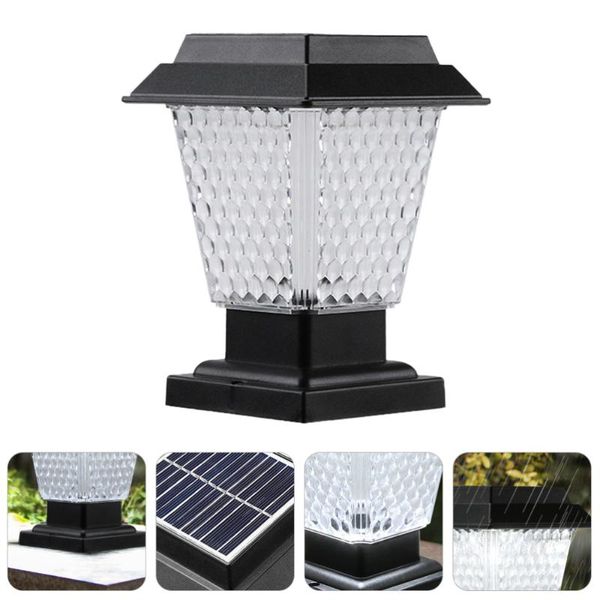 

solar column lights powered post cap led for gate wall lamp