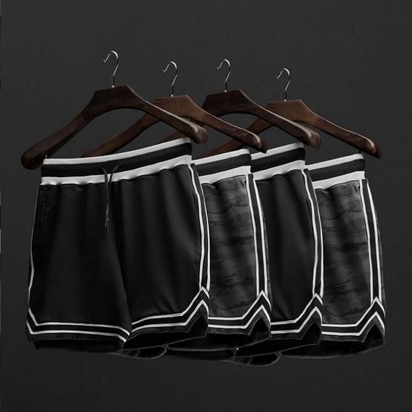 

men's shorts 2021 muscle brothers summer sports and leisure fast dry training fitness capris, White;black